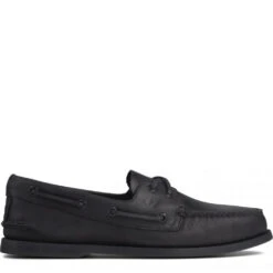 Sperry Men's Authentic Original Leather Boat Shoe In Black