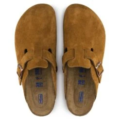 Birkenstock Boston Softbed Suede Leather In Mink (Narrow Width) -Cheap Shoes Store 1009542 1009543 3 1100x