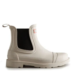 Hunter Women's Commando Chelsea Boots In Cast Pale Grey
