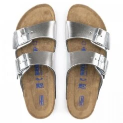 Birkenstock Women's Arizona Softbed Leather In Metallic Silver (Narrow Width) 8 Birkenstock Women's Arizona Softbed Leather In Metallic Silver (Narrow Width) -Cheap Shoes Store 1 0 1005961 top 1100x