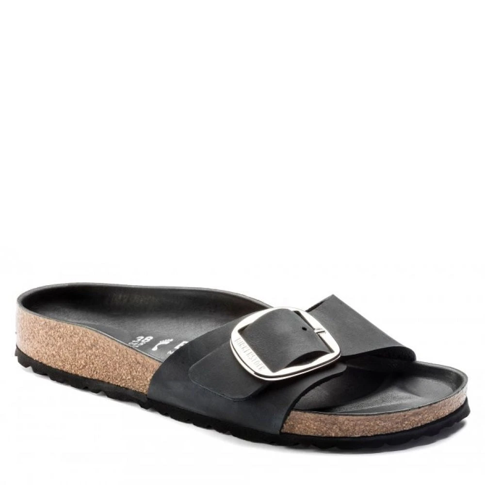 Birkenstock Women's Madrid Big Buckle Oiled Leather In Black (Narrow Width) 2 Birkenstock Women's Madrid Big Buckle Oiled Leather In Black (Narrow Width) - Image 2