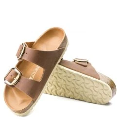 Birkenstock Women's Arizona Big Buckle Oiled Leather In Cognac (Narrow Width) -Cheap Shoes Store 1 0 1011073 4 1100x
