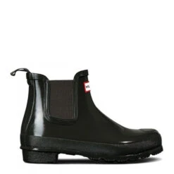 Hunter Women's Original Gloss Chelsea Wellington In Black