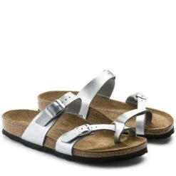 Birkenstock Mayari Birko-Flor In Silver -Cheap Shoes Store 1 0 1045 birkenstock mayari birko flor 71083 silver 3 1100x