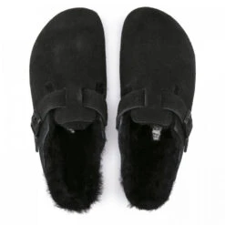 Birkenstock Boston Shearling Suede Leather In Black (Narrow Width) -Cheap Shoes Store 2 5 259883 top 03c868f3 66bb 4eb9 b2e2 25e45fb6eaea 1100x