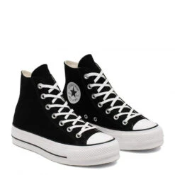 Converse Women's Chuck Taylor All Star Canvas Platform Hi In Black/White/White -Cheap Shoes Store 560845c d 08x1 2 1100x