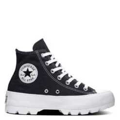 Converse Women's Chuck Taylor All Star Lugged Hi Top In Black/White/Black