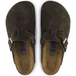 Birkenstock Men's Boston Softbed Suede Leather In Mocha -Cheap Shoes Store 660461 3 1100x