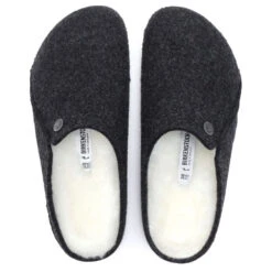 Birkenstock Women's Zermatt Shearling Wool Felt In Anthracite (Narrow Width) -Cheap Shoes Store BI 1015084 2095 3 1100x