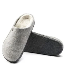 Birkenstock Men's Zermatt Shearling Wool Felt In Light Grey -Cheap Shoes Store BI 1015092 2100 4 1100x