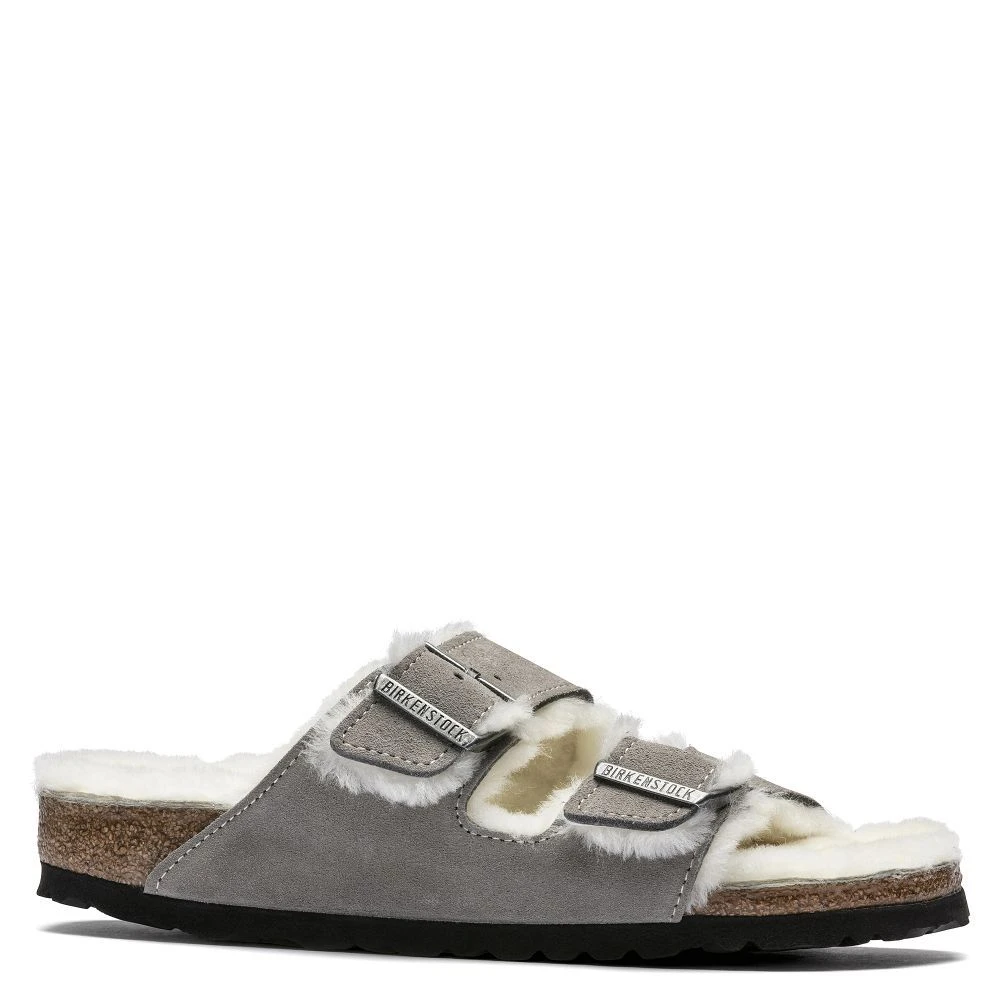 Birkenstock Women's Arizona Shearling In Stone Coin 1 Birkenstock Women's Arizona Shearling In Stone Coin