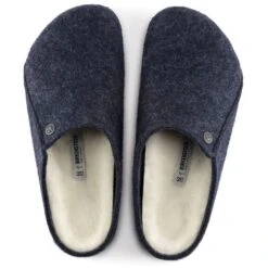 Birkenstock Men's Zermatt Shearling Wool Felt In Dark Blue -Cheap Shoes Store BI 1017535 2098 3 1100x