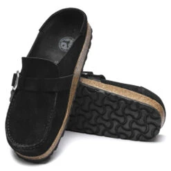 Birkenstock Buckley Suede Leather In Black (Narrow Width) -Cheap Shoes Store BI 1017826 2073 3 1100x