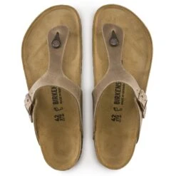 Birkenstock Women's Gizeh Oiled Leather In Tobacco Brown 7 Birkenstock Women's Gizeh Oiled Leather In Tobacco Brown -Cheap Shoes Store BI 943811 634W 4 1100x