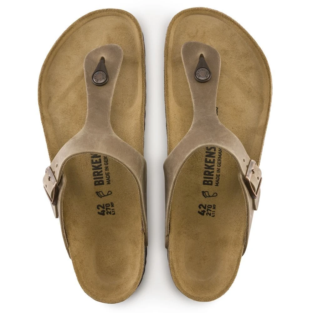 Birkenstock Women's Gizeh Oiled Leather In Tobacco Brown 4 Birkenstock Women's Gizeh Oiled Leather In Tobacco Brown - Image 4