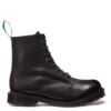 Solovair 8 Eye Derby Boot In Black Grain