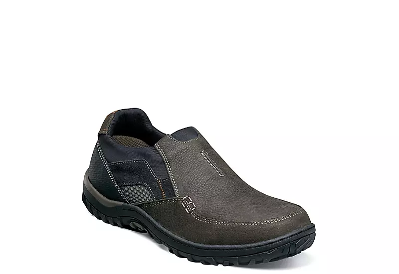Nunn Bush Mens Quest Moc Toe Slip On Oxford - Dark Grey 1 Nunn Bush Mens Quest Moc Toe Slip On Oxford - Dark Grey