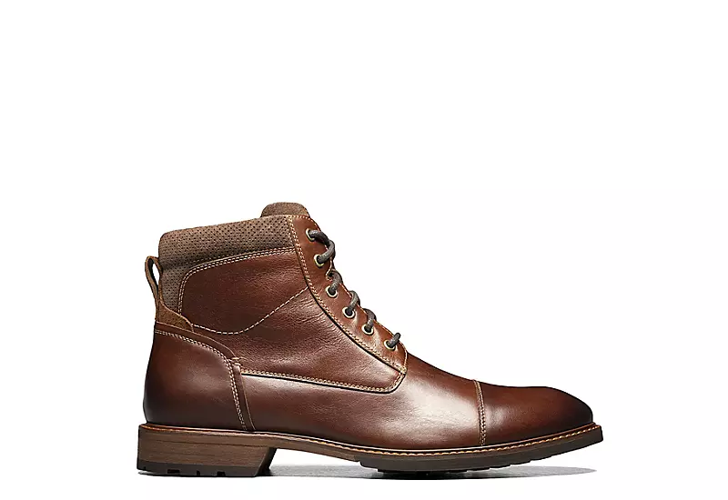 Florsheim Mens Lodge Cap Toe Lace-up Boot - Chestnut 2 Florsheim Mens Lodge Cap Toe Lace-up Boot - Chestnut - Image 2