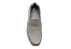 Florsheim Mens Lakeside Canvas Moc Toe Slip On Oxford - Grey -Cheap Shoes Store US 01 502785 05