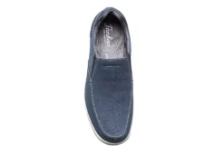Florsheim Mens Lakeside Canvas Moc Toe Slip On Oxford - Navy -Cheap Shoes Store US 01 502787 05