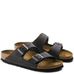 Birkenstock Arizona Oiled Leather In Black -Cheap Shoes Store b i birkenstock arizona oiled leather black 552113 3 1100x