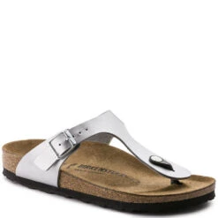 Birkenstock Gizeh Birko-Flor In Silver -Cheap Shoes Store b i birkenstock gizeh birk flor silver 43853 2 1100x