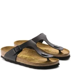 Birkenstock Gizeh Birko-Flor In Black (Narrow Width) -Cheap Shoes Store b i birkenstock gizeh birko flor black 43693 3 1 1100x