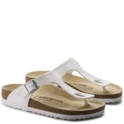 Birkenstock Gizeh Birko-Flor In White -Cheap Shoes Store b i birkenstock gizeh birko flor white 43733 3 1100x