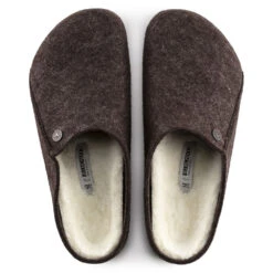 Birkenstock Men's Zermatt Shearling Wool Felt In Mocha -Cheap Shoes Store bi 1016570 2099 3 1100x