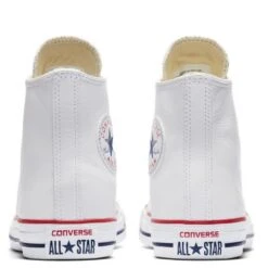 Converse Chuck Taylor All Star Leather High Top In Optic White -Cheap Shoes Store c o converse chuck taylor all star leather high top black 132169c 5 1100x