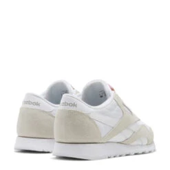 Reebok Women's Classic Nylon In White/Light Grey -Cheap Shoes Store fv4507 6 footwear photography back lateral top view white 1100x