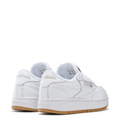 Reebok Women's Club C Double In White/Rubber Gum-07 -Cheap Shoes Store fv5658 6 footwear photography back lateral top view white 1100x