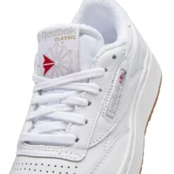 Reebok Women's Club C Double In White/Rubber Gum-07 -Cheap Shoes Store fv5658 8 footwear photography detail view 2 white 1100x