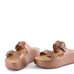 Lemon Jelly Women's Gaia Platform Slides In Brown -Cheap Shoes Store gaia 08 04 1100x