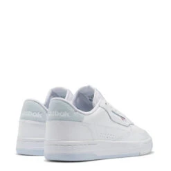 Reebok Women's Court Peak In Ftwr White/Glass Blue/Rbbr White -Cheap Shoes Store gz2238 6 footwear photography back lateral top view white 1100x
