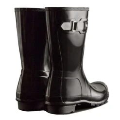 Hunter Women's Original Short Gloss Rain Boots In Black -Cheap Shoes Store ht wfs1000rgl 1055 3 1100x