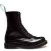 Solovair 11 Eye Derby Boot In Black Hi-Shine