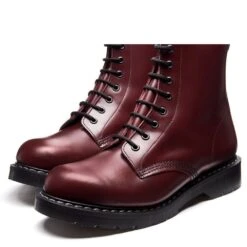 Solovair 8 Eye Derby Boot In Oxblood Hi-Shine -Cheap Shoes Store s8551oxg 104 3 1100x