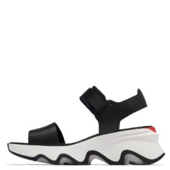 Sorel Women's Kinetic Y-Strap High Sandal In Black/White -Cheap Shoes Store so 2030461010 2129 3 1100x